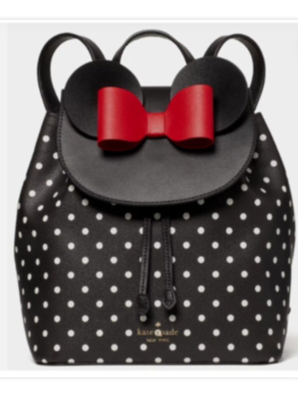 Kate Spade x Disney Minnie Mouse Leather and Nylon Backpack NWT